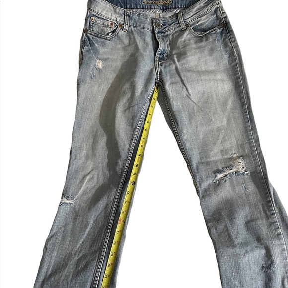 AMERICAN EAGLE faded/distressed jeans size 10 regular - Picture 3 of 6